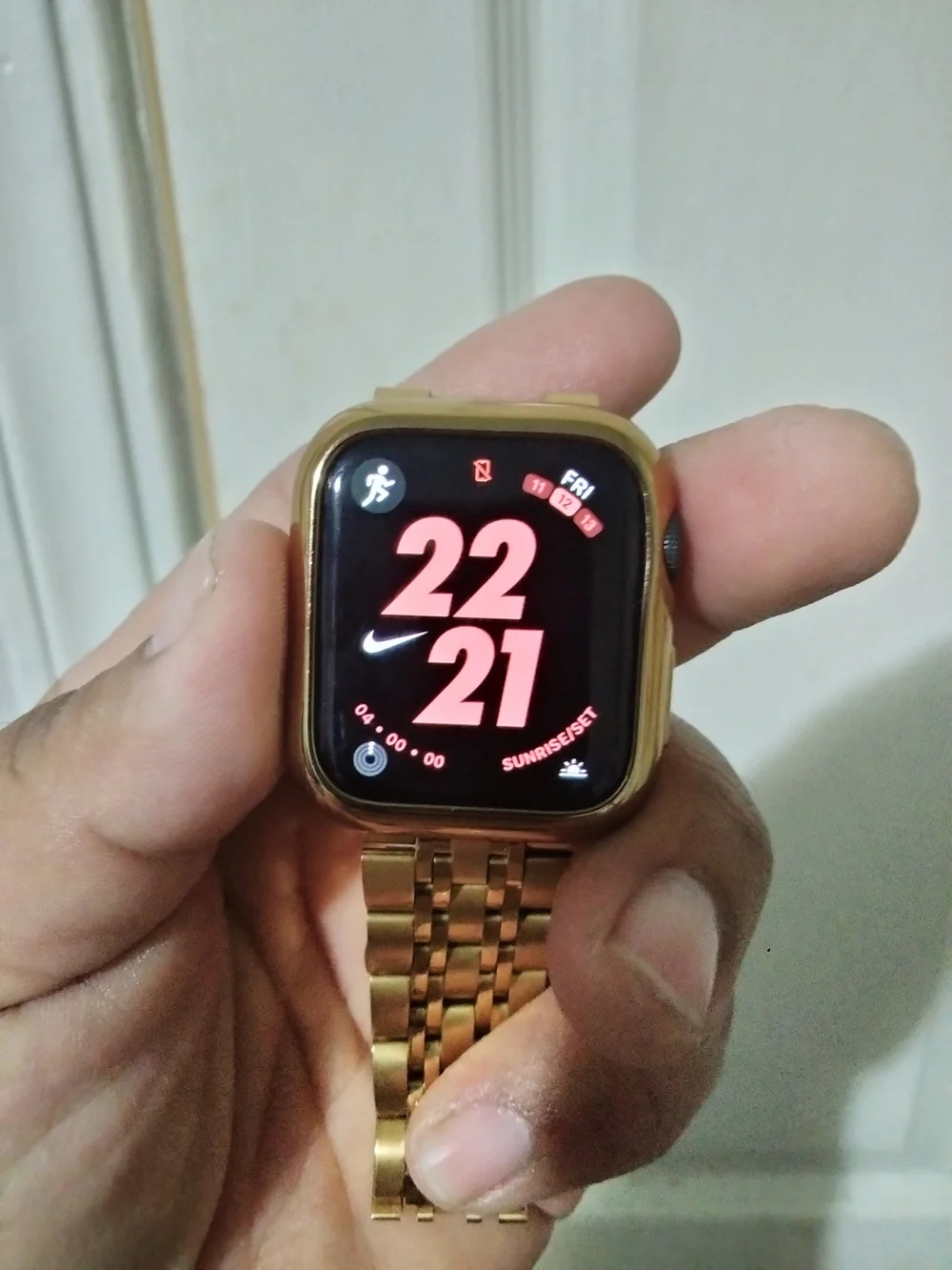 24K Gold Plated 44MM Apple Watch SERIES 4 Gold Links Band CUSTOM Free